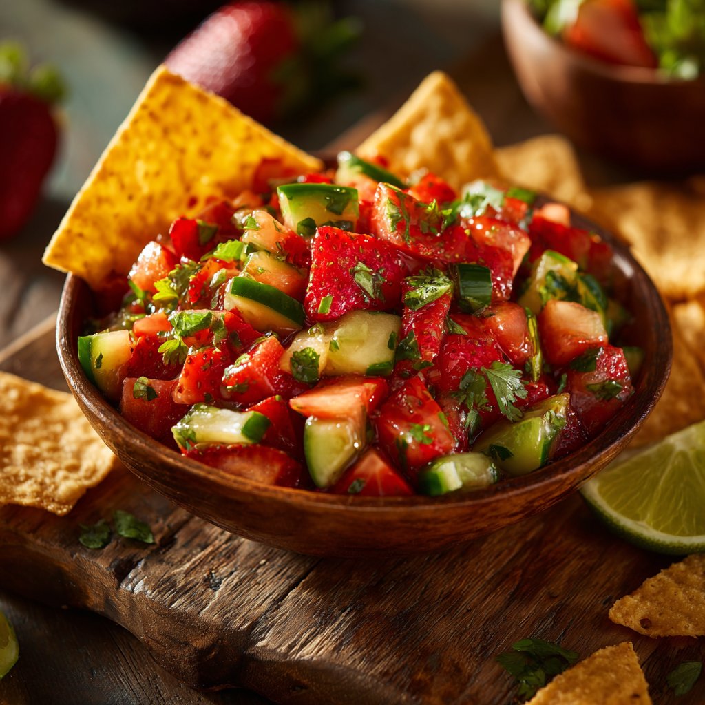Spring Strawberry-Cucumber Salsa