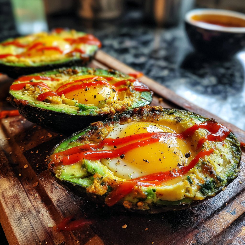Baked Avocado Egg Boats