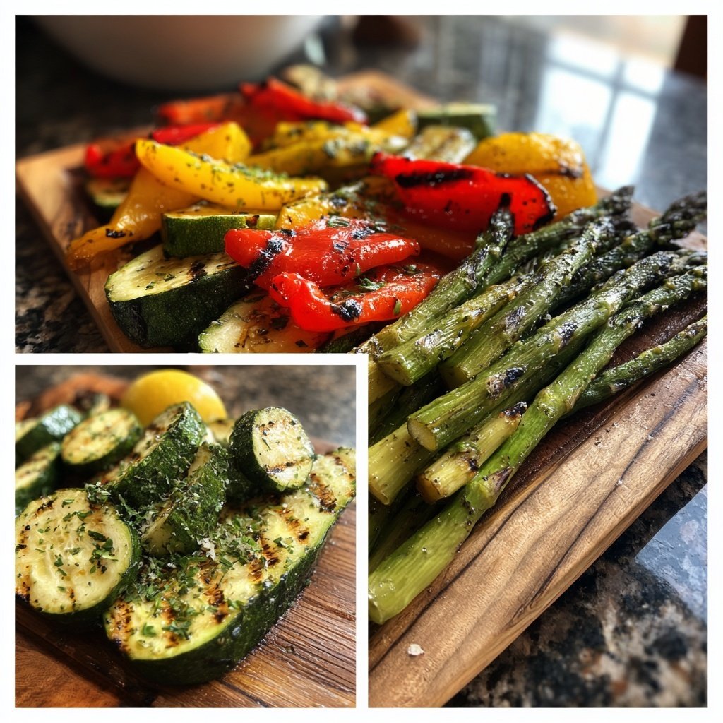 Healthy Lemon Herb Grilled Veggies