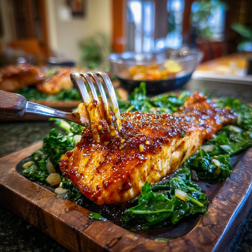 Honey Mustard Glazed Salmon