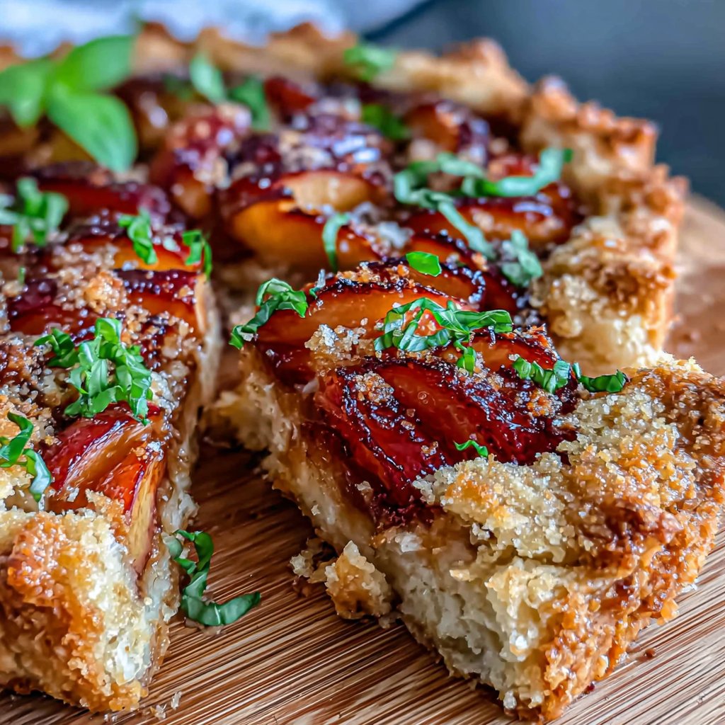 Peach Basil Spring Crostata