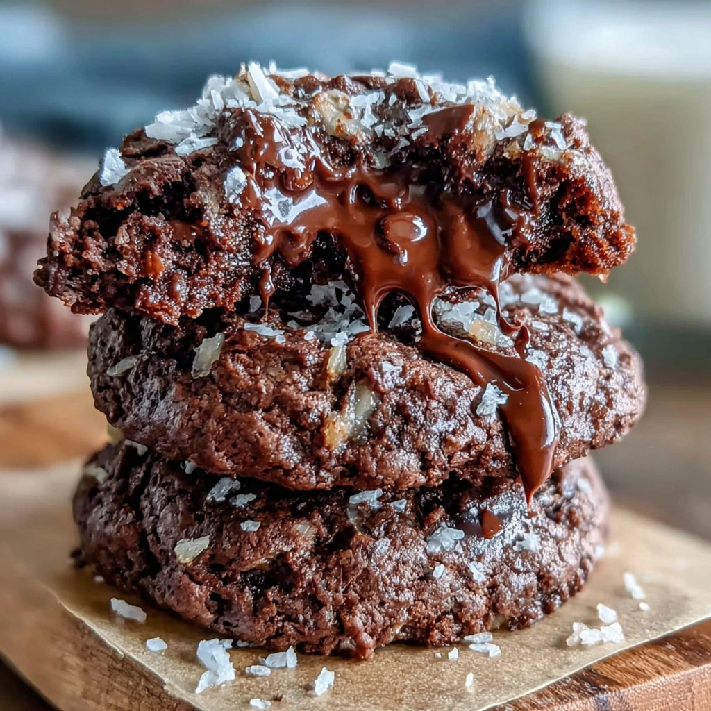 Coconut Chocolate Brownie Cookies