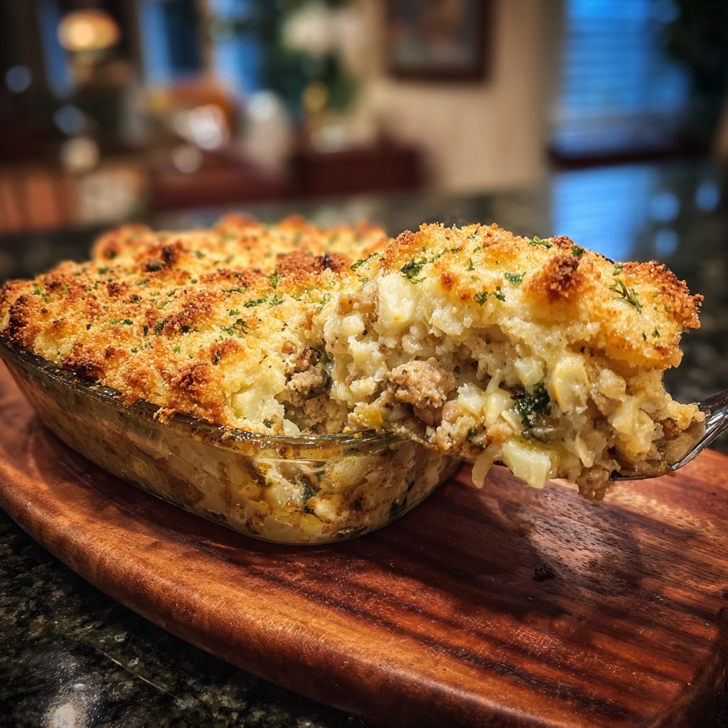 Ground Turkey and Cauliflower Bake